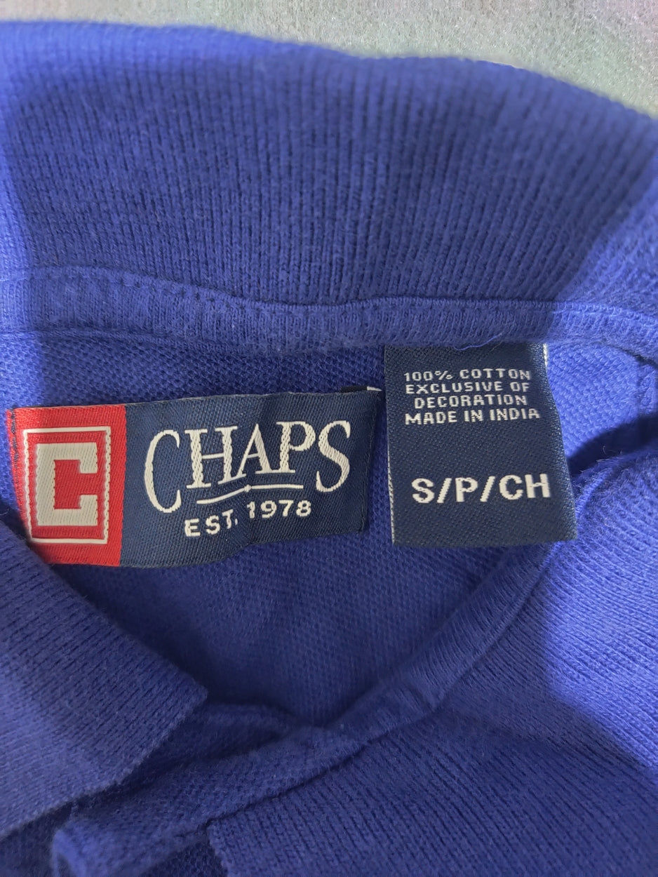 Chaps Men Blue Cotton Polo T Shirt S