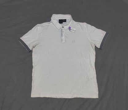 Armani Exchange Men White Cotton Polo T Shirt XL