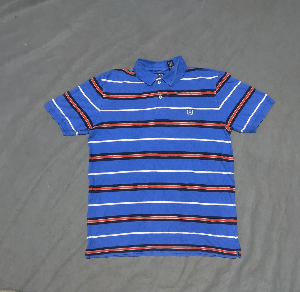 Chaps Men Blue Cotton Polo T Shirt M