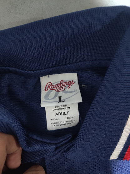 Rawlings Men Blue Sport Polo T Shirt L
