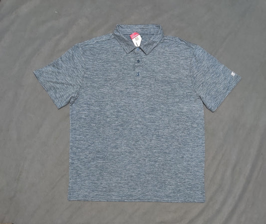 Russell Men Blue Sport Polo T Shirt XL