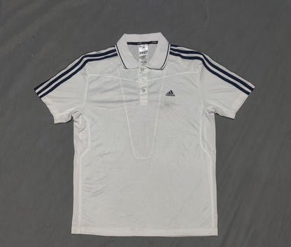 Adidas Men White Sport Polo T Shirt M