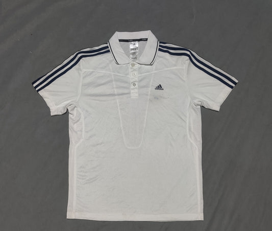 Adidas Men White Sport Polo T Shirt M