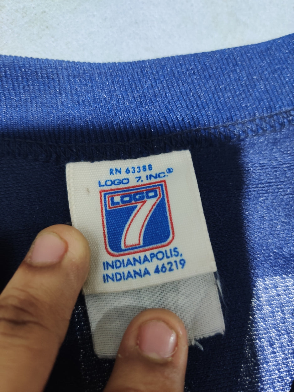 Logo 7 Men Sport Blue T Shirt XL