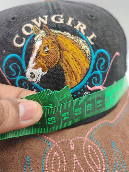Cow Girl Women Black Cap