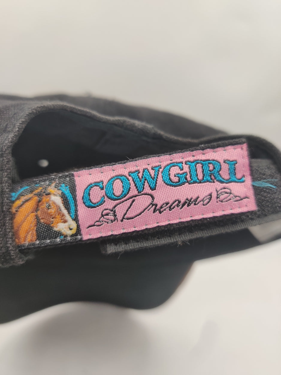 Cow Girl Women Black Cap