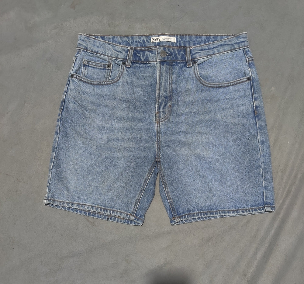 Zara Men Jeans Blue Short