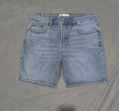 Zara Men Jeans Blue Short