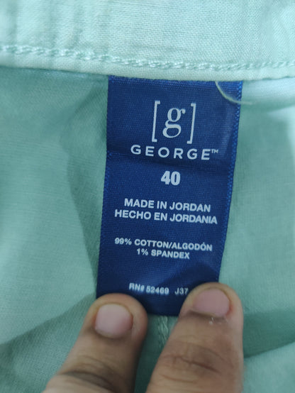 George Men Cotton Green Short