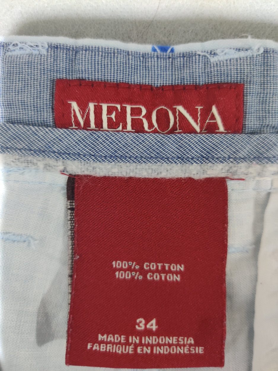Merona Men Cotton Blue Short
