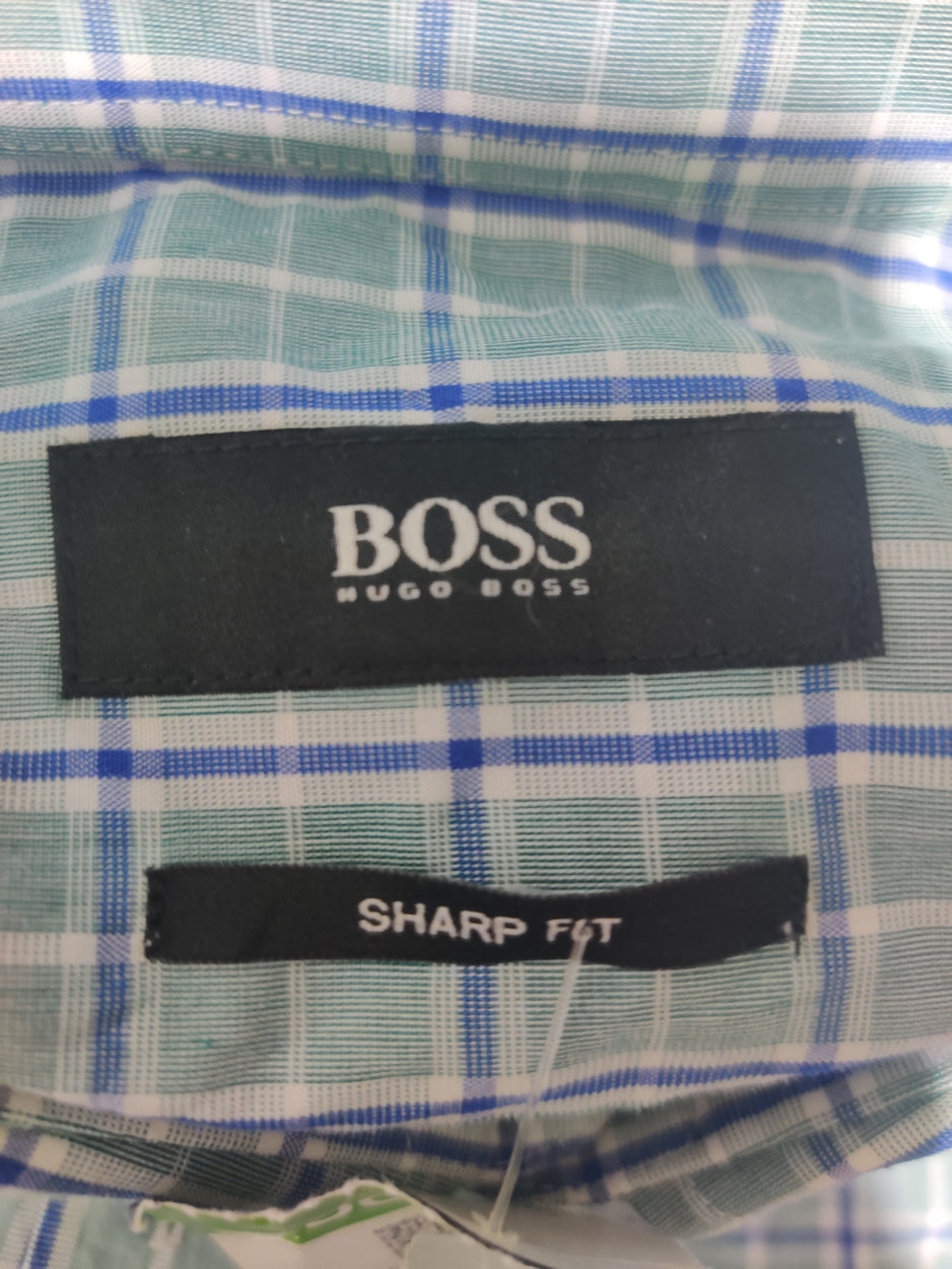Hugo Boss Men Cotton Green Shirt M