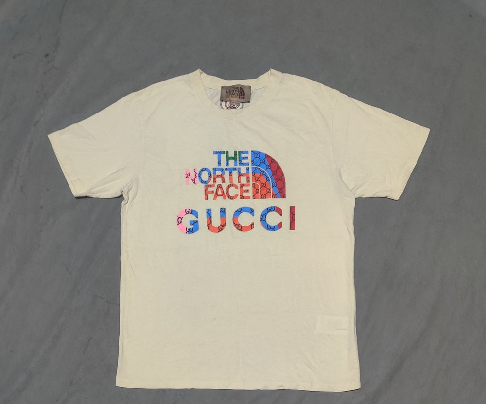 The North Face Gucci Men Cotton Cream T Shirt XL