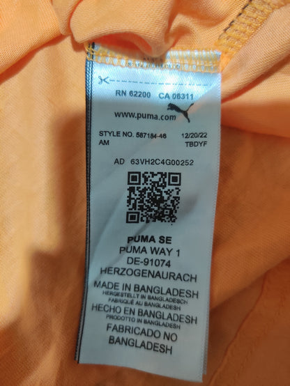 Puma Men Cotton Orange T Shirt M