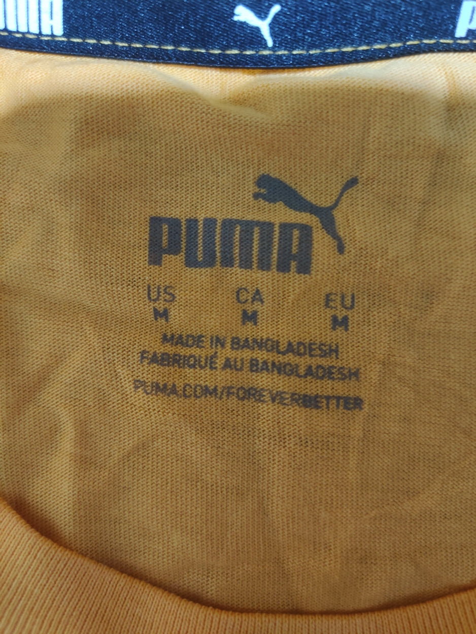 Puma Men Cotton Orange T Shirt M