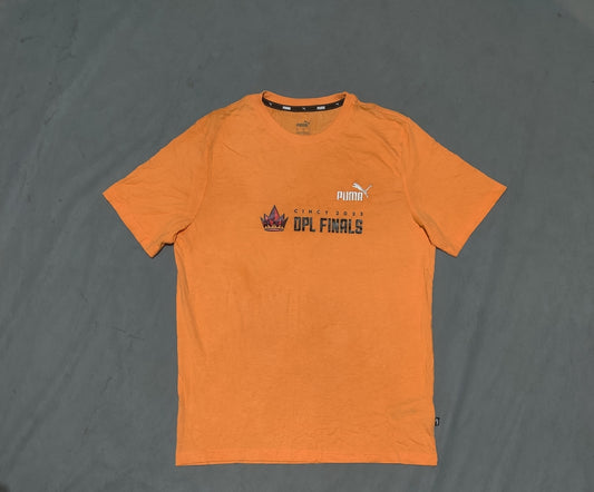 Puma Men Cotton Orange T Shirt M