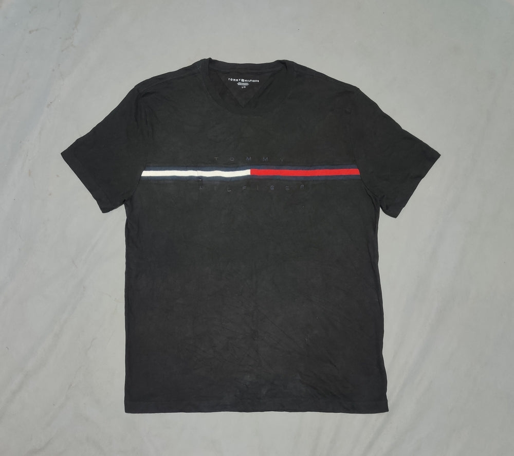 Tommy Hilfiger Men Cotton Black T Shirt L