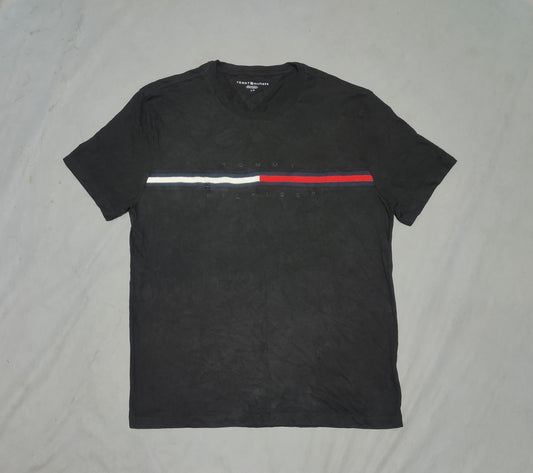Tommy Hilfiger Men Cotton Black T Shirt L