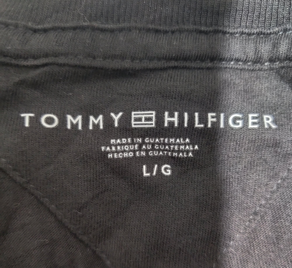 Tommy Hilfiger Men Cotton Black T Shirt L