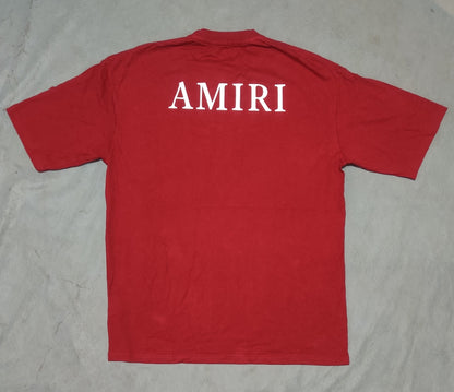 AMIRI Men Cotton Red T Shirt 2XL