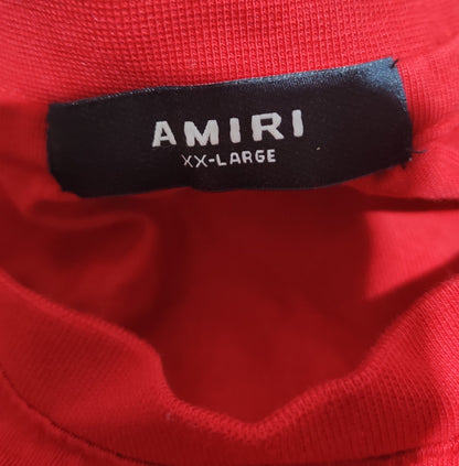 AMIRI Men Cotton Red T Shirt 2XL