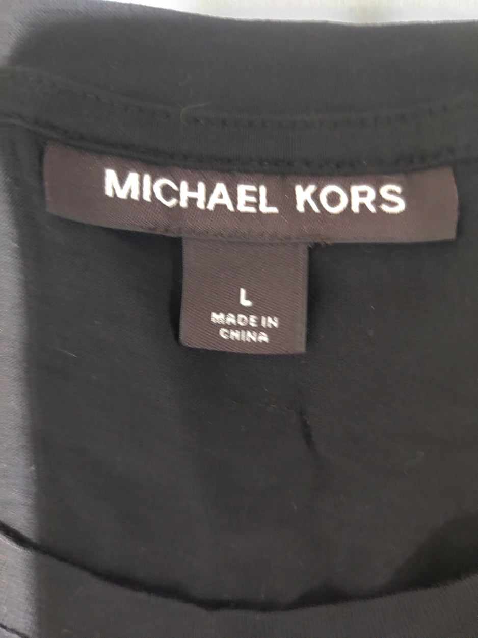 Michael Kors Men Cotton Black T Shirt L