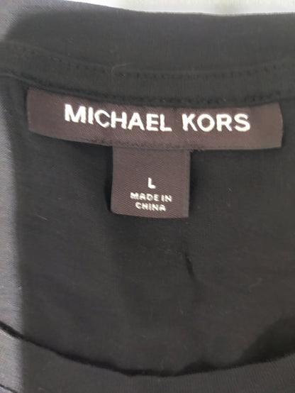 Michael Kors Men Cotton Black T Shirt L