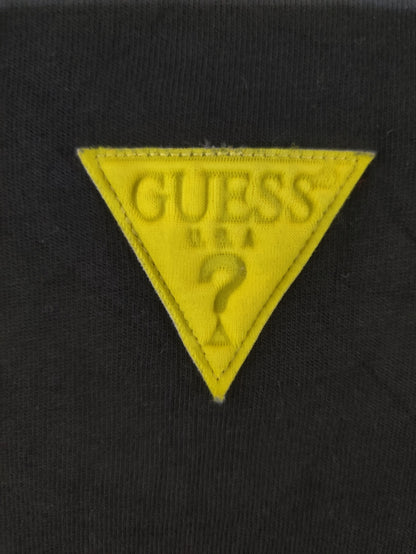 Guess Men Cotton Black T Shirt M
