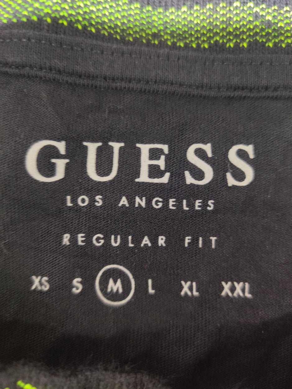 Guess Men Cotton Black T Shirt M