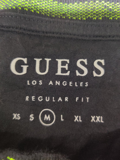 Guess Men Cotton Black T Shirt M