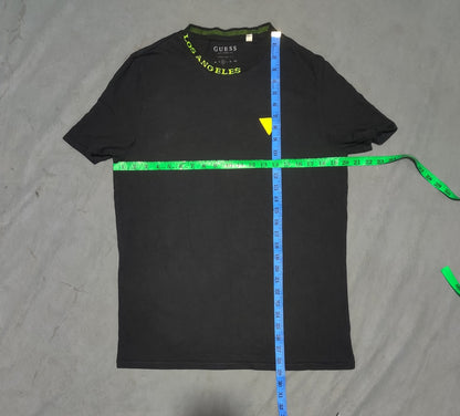 Guess Men Cotton Black T Shirt M