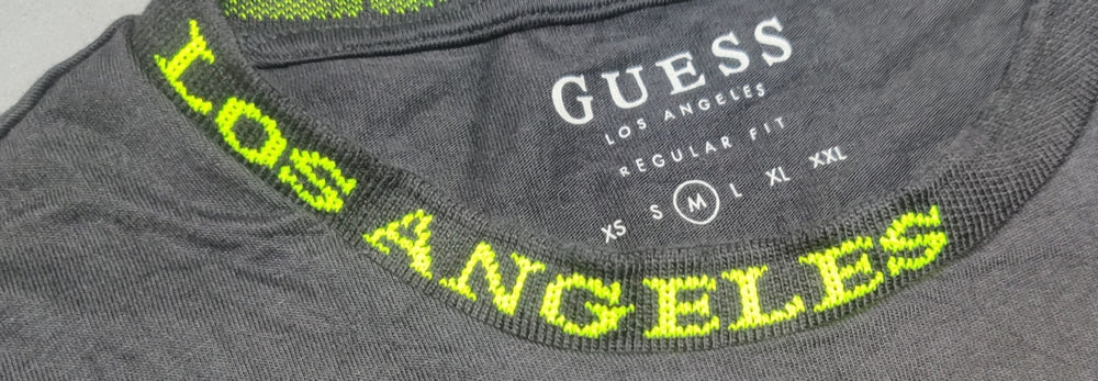 Guess Men Cotton Black T Shirt M