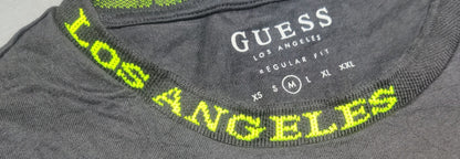 Guess Men Cotton Black T Shirt M