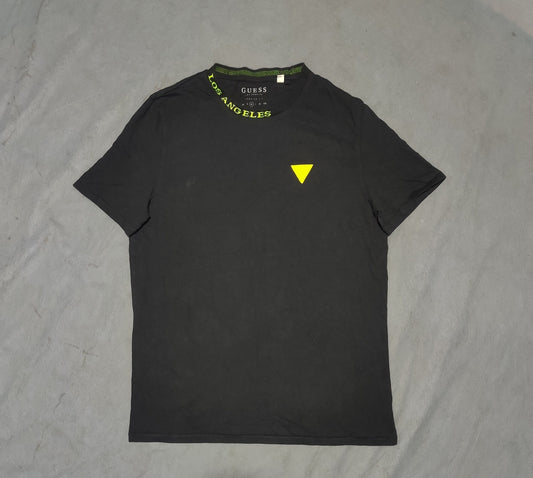 Guess Men Cotton Black T Shirt M