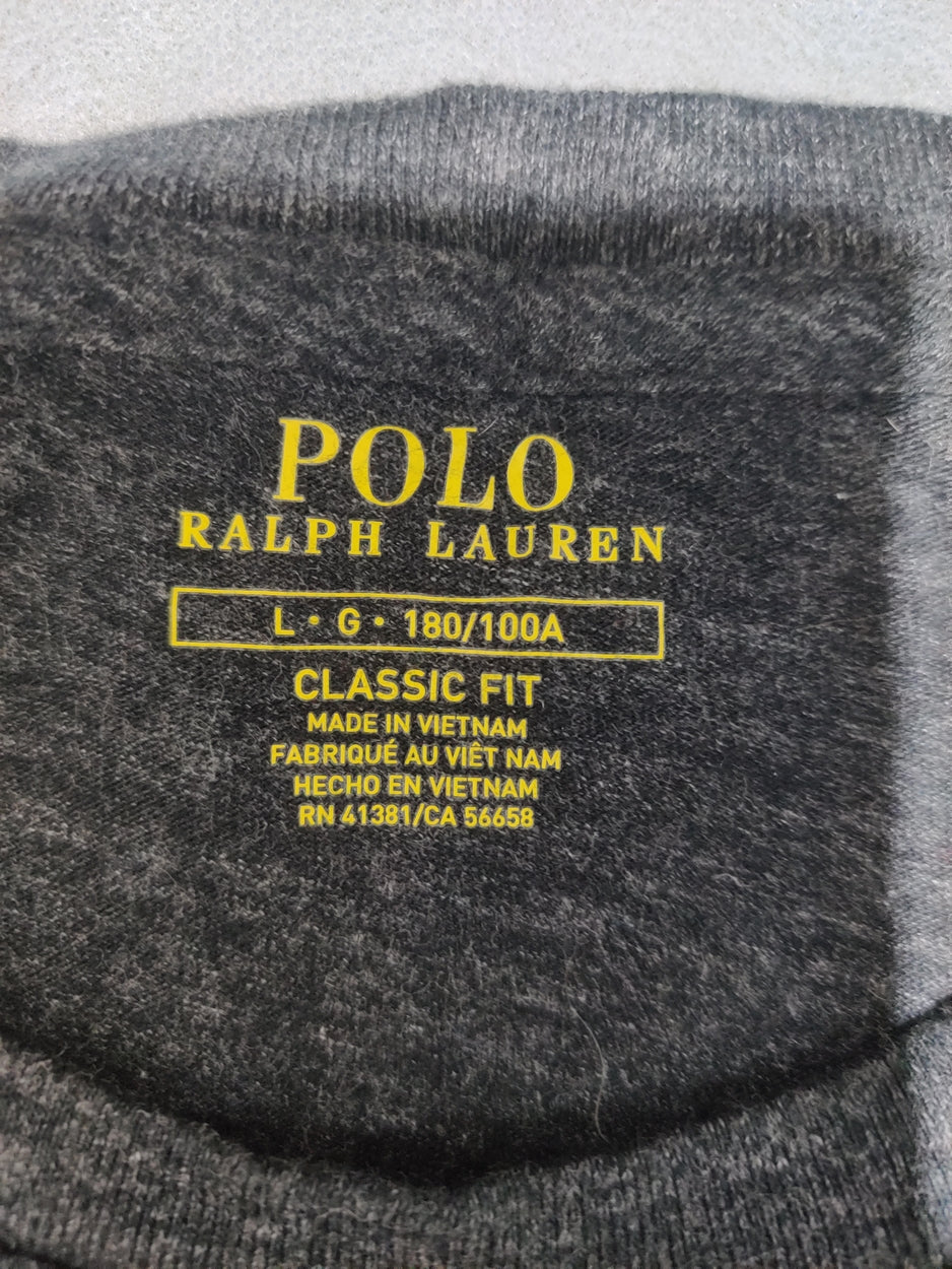 Polo Ralph Lauren Men Cotton Gray T Shirt L
