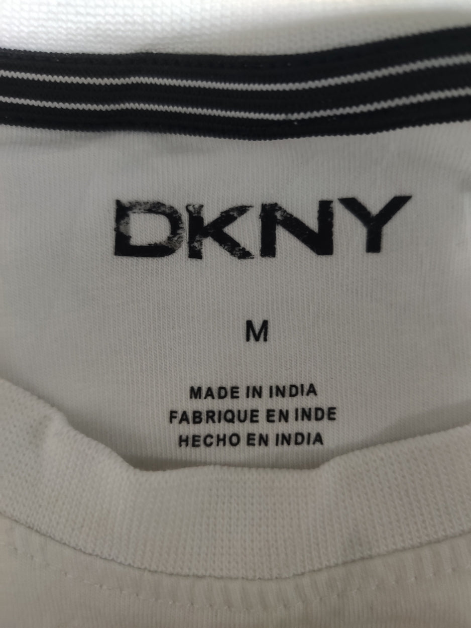DKNY Men Cotton Blue T Shirt M