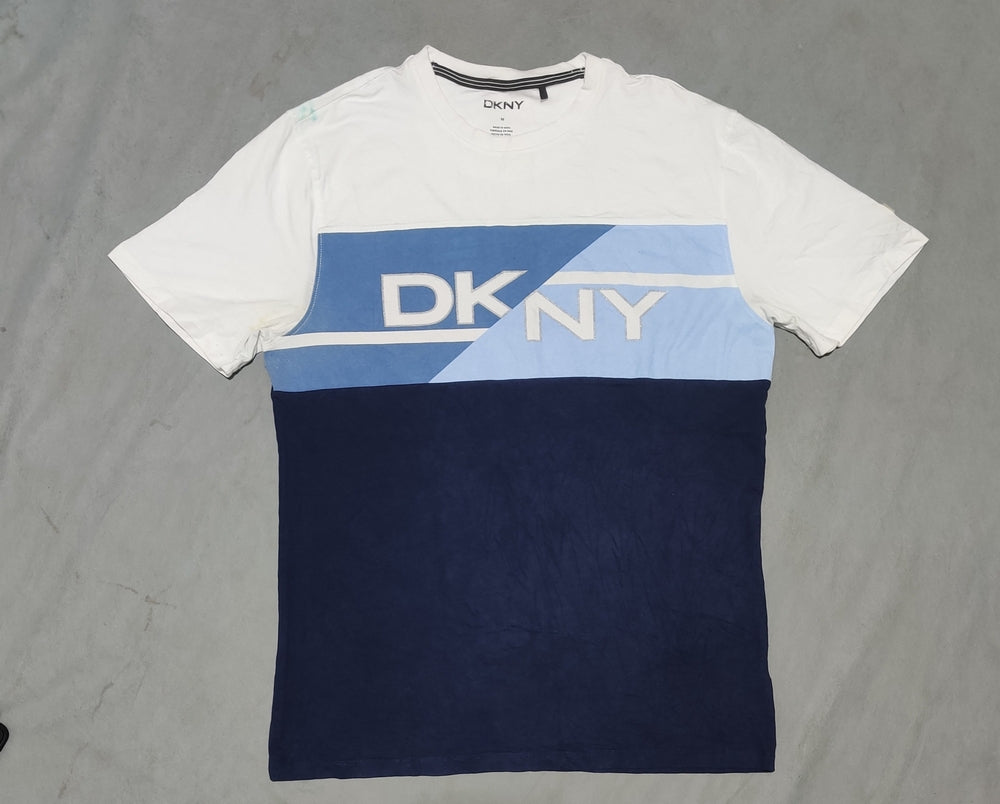 DKNY Men Cotton Blue T Shirt M