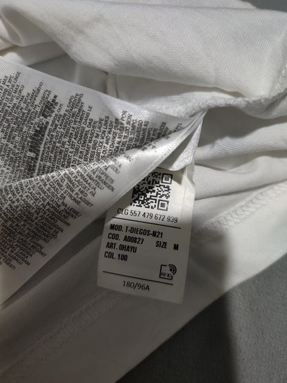 Diesel Men Cotton White T Shirt M