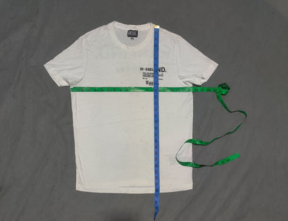 Diesel Men Cotton White T Shirt M