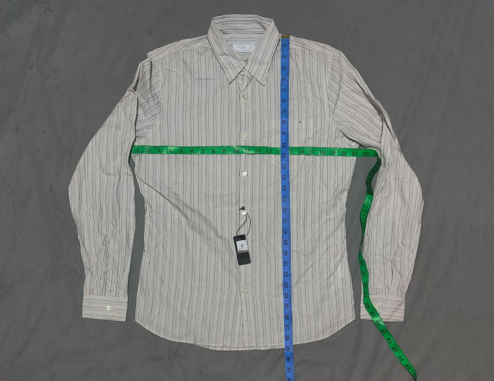 PRADA Men Cotton Cream Shirt XL