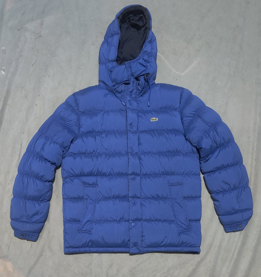 Lacoste Men Hooded Puffer Blue Jacket