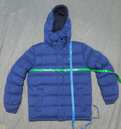 Lacoste Men Hooded Puffer Blue Jacket