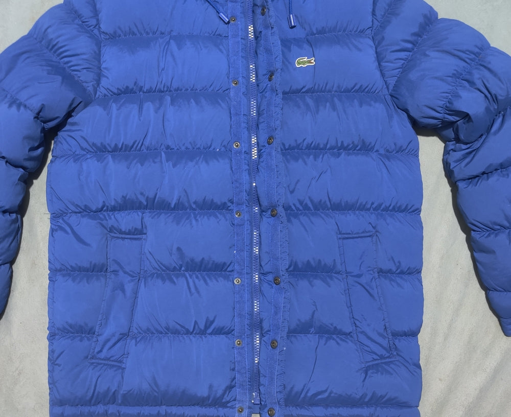 Lacoste Men Hooded Puffer Blue Jacket