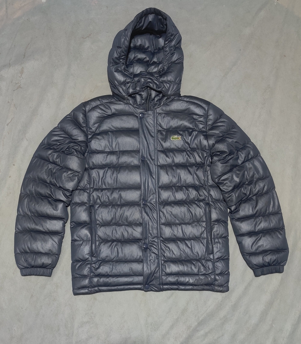Lacoste Men Hooded Puffer Blue Jacket