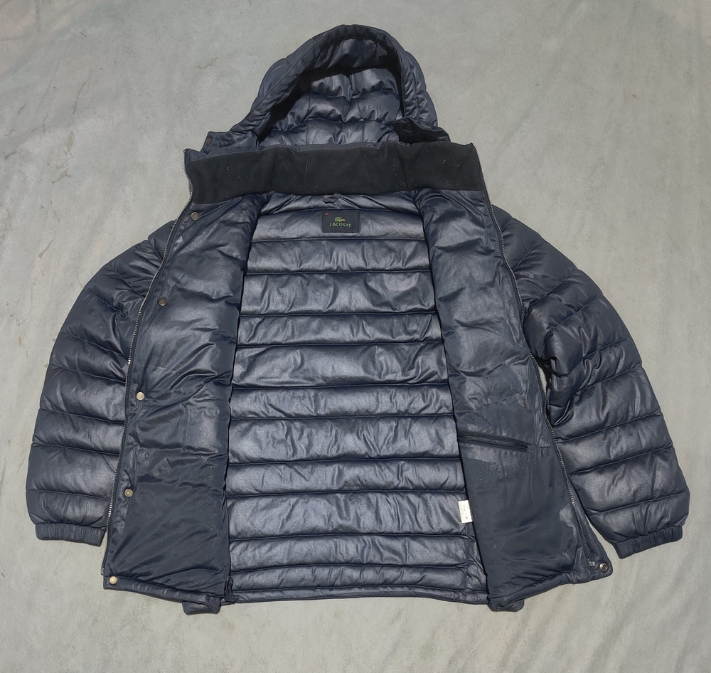 Lacoste Men Hooded Puffer Blue Jacket