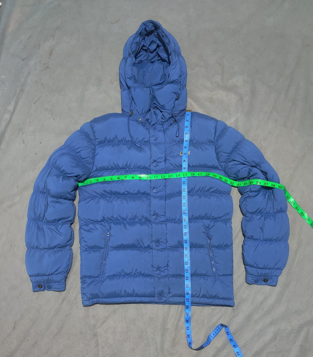 Lacoste Men Hooded Puffer Blue Jacket