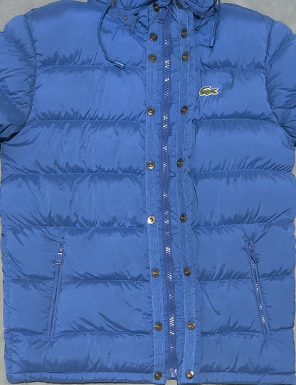 Lacoste Men Hooded Puffer Blue Jacket
