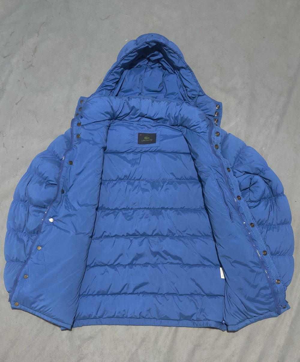 Lacoste Men Hooded Puffer Blue Jacket
