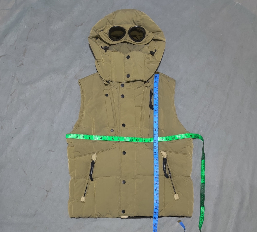 C.P Men Khaki Puffer Vest Jacket