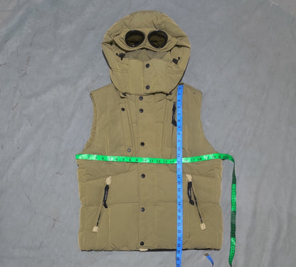 C.P Men Khaki Puffer Vest Jacket