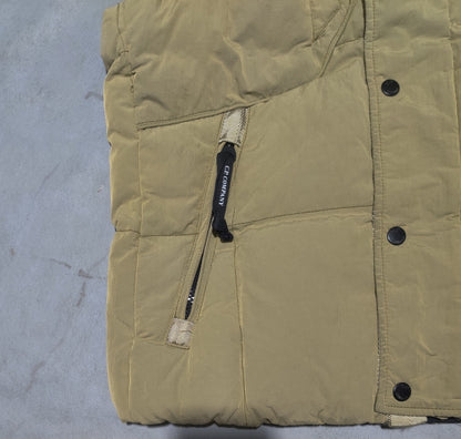 C.P Men Khaki Puffer Vest Jacket